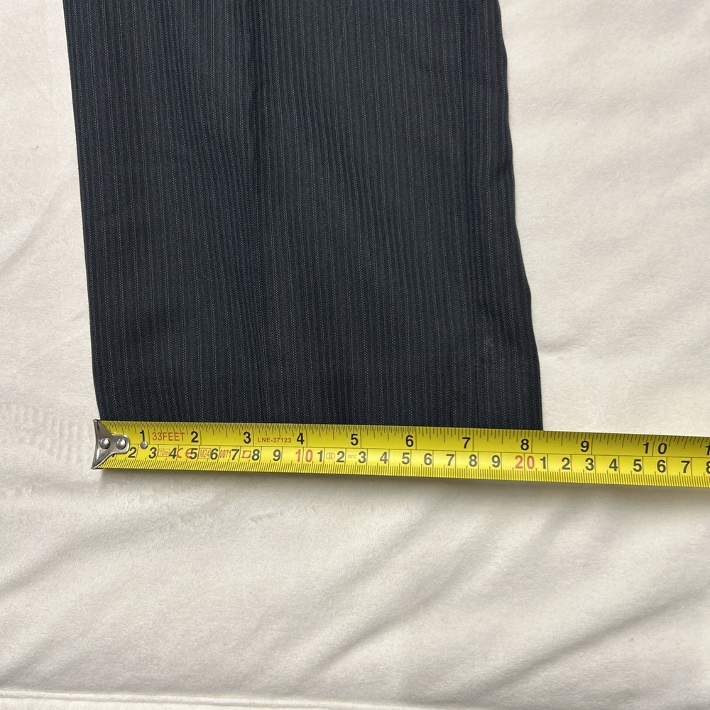 Perry Ellis Portfolio Dress Pants Mens 38x32 Black Pinstripe Modern Fit Career - Picture 6 of 8